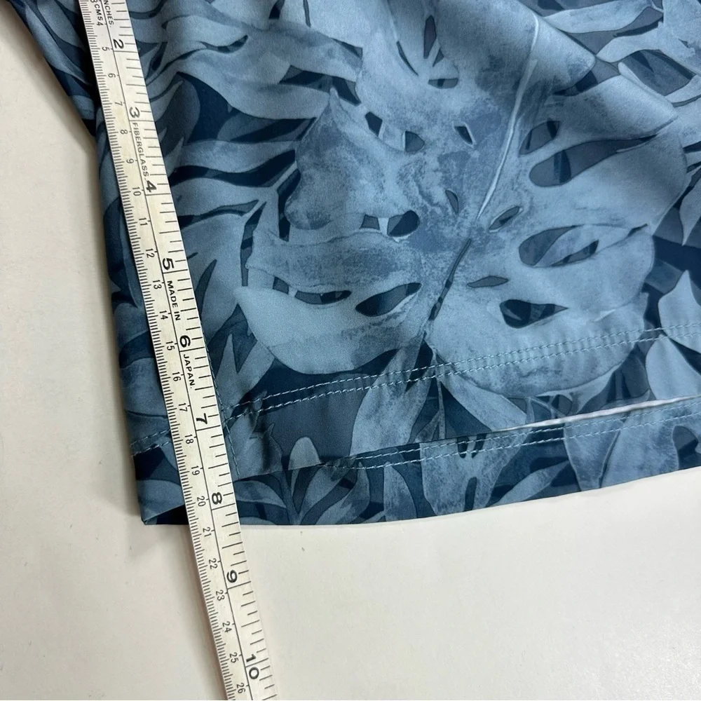 Speedo Men’s Hydro Volley Swim Trunks XL Lined Drawstring Blue Tropical Print